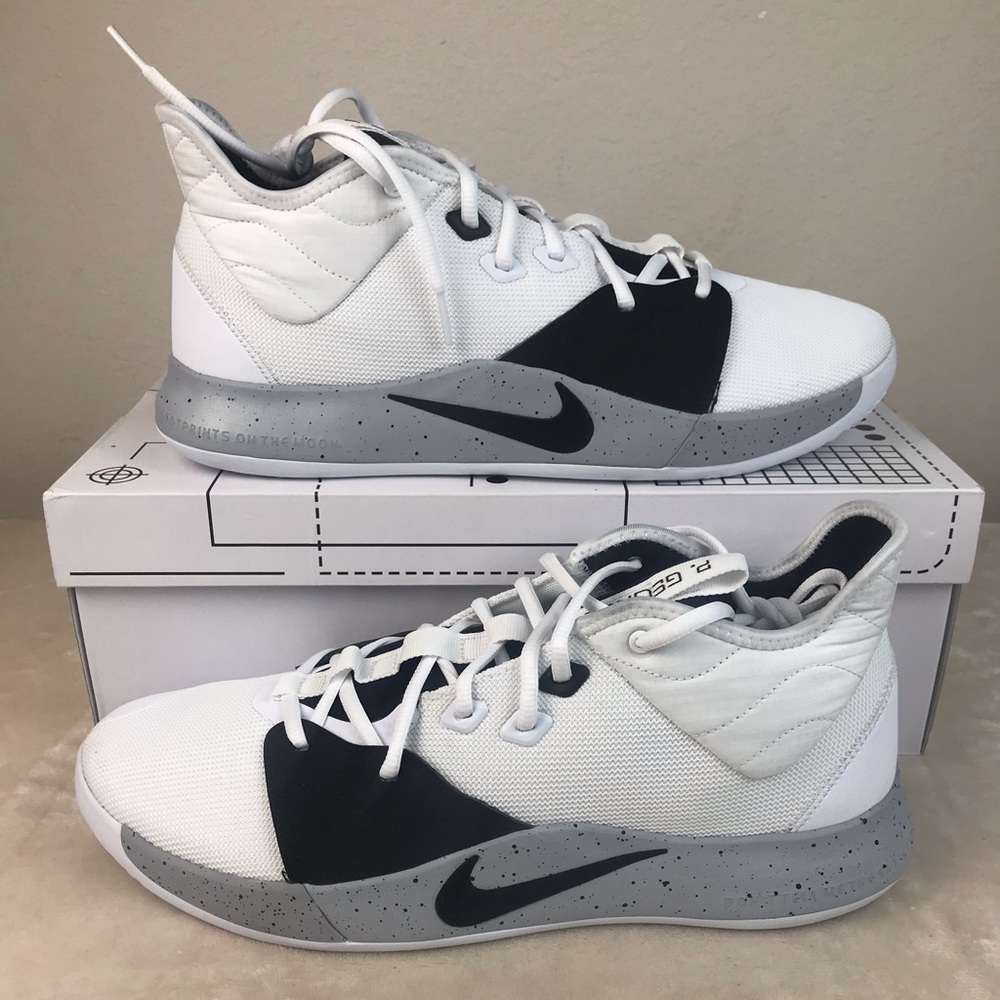 Nike PG3 Moon Mens Paul George White Cement Bball